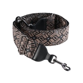 CLOUDMUSIC Banjo Strap Purse Strap Crossbody Guitar Strap For Shoulder Handbag With Gunmetal Hardware(Vintage Grey Pattern)