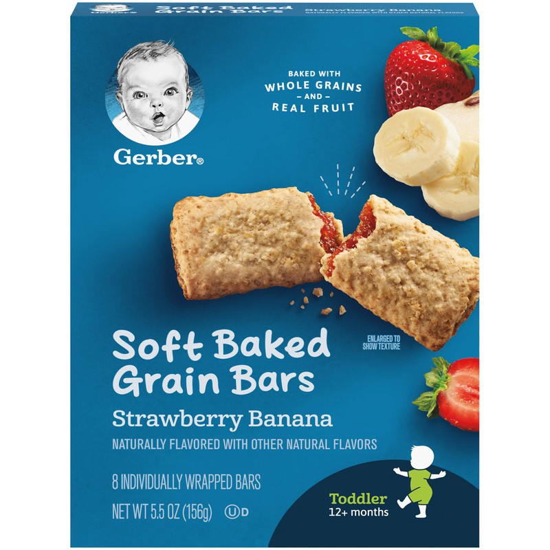 Gerber Graduates Cereal Bars STRAWBERRY BANANA - 5.5oz. (Pack of