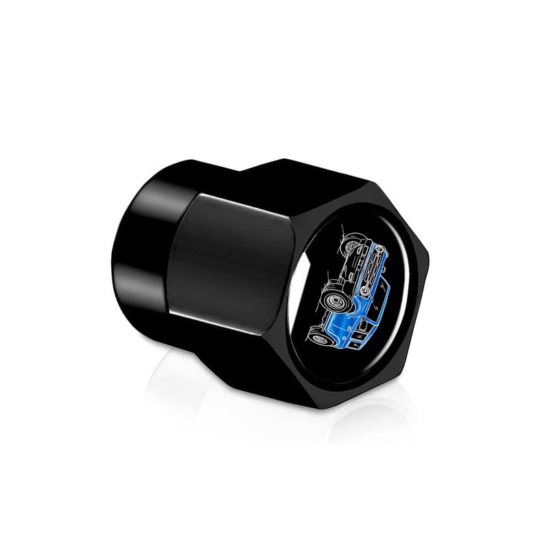 4Pack Anti-Corrosion Tire Valve Stem Caps Metal Black fit for
