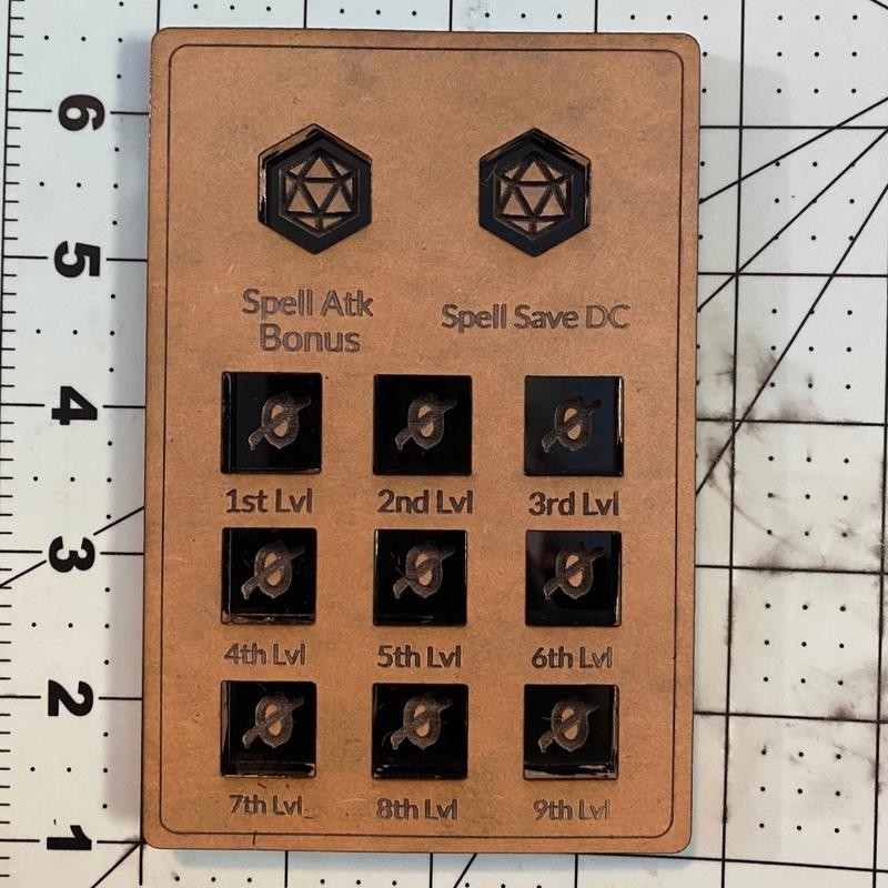 D&D Spell Slot Dice Tracker Sheet Silicone Mold