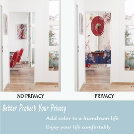 Estink Japanese Noren Doorway Curtain,Japanese-style printed half-door curtain, can be used as a partition to separate two rooms, usually used in shops, restaurants, bars, 85 * 120cm (Fuji)