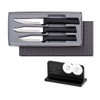 RADA Set of 3 Black Handled Paring Knives With Knife