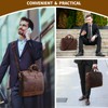 Jack&Chris Leather Briefcase for Men,Business Travel Laptop Messenger Bags