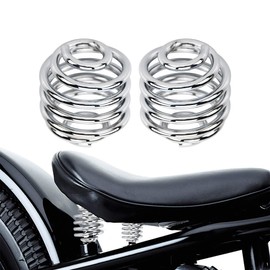 HDBUBALUS Motorcycle Solo Seat Springs Mounting 2 Inch Spring Bracket Hardware Mount Kit Fit for Harley Sportster Softail XL 883 1200 Dyna Fatboy Bobber Chrome 1 Pair