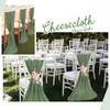 REWOMC 50 PCS Cheesecloth Chair Sashes, 15.7x70 Inch, Sage Green