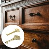 VIDABTE KYF2 KY7-2 Grandfather Clock Door Key,Solid Brass Skeleton Key