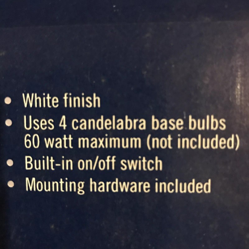 Harbor Breeze 4-Light Ceiling Fan Light Kit white Finish,Antique White