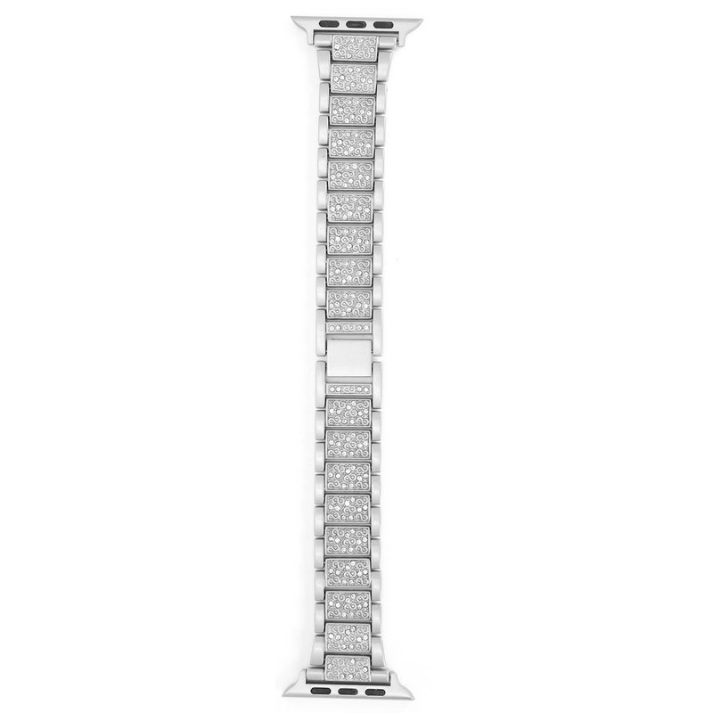 Watch Band Full Rhinestones Strap Metal Wristband Replacement Compatible for