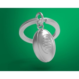 Keychain with 3D rugby ball. Sports accessories