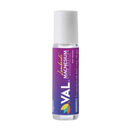 VAL Lombardi Magnesium Stick Rollon with Peppermint & Other Essential Oils - Cooling Comfort for Your Head. Metal Roller. Made in The USA. 10 ml.