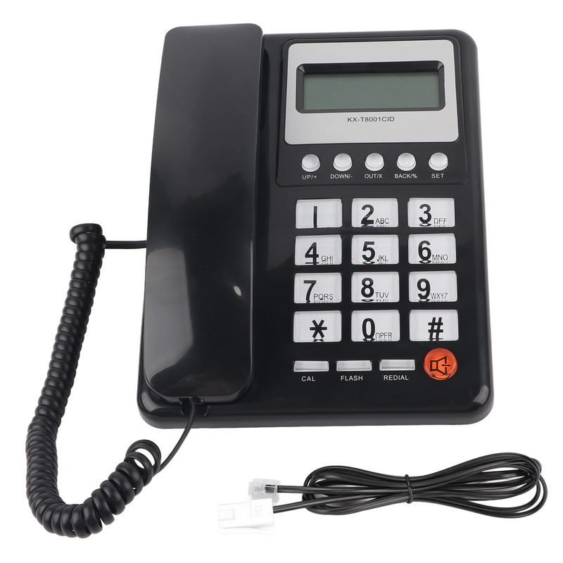 KXT8001CID Corded Telephone Caller ID Semi Hands Free Clear Display
