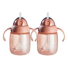 Tommee Tippee Superstar Weighted Straw Cup for Toddlers, 6m+, 10oz, Leak and Shake-Proof, Antimicrobial Technology, Pack of 2