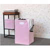 Simple Houseware Foldable Closet Laundry Hamper Basket, Pink