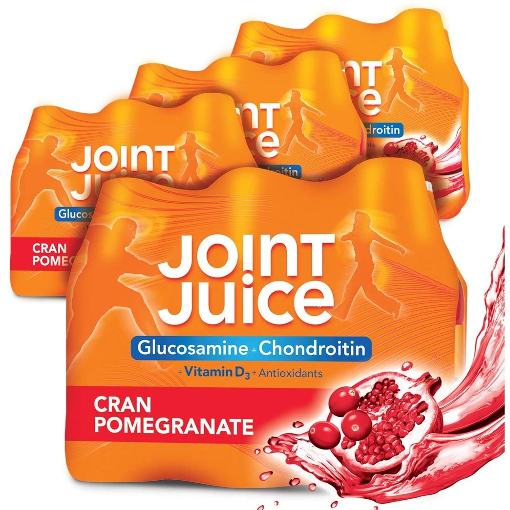 Joint Juice Glucosamine and Chondroitin Supplement, Cranberry Pomegranate, 8 fl oz Bottle, (24 Count)