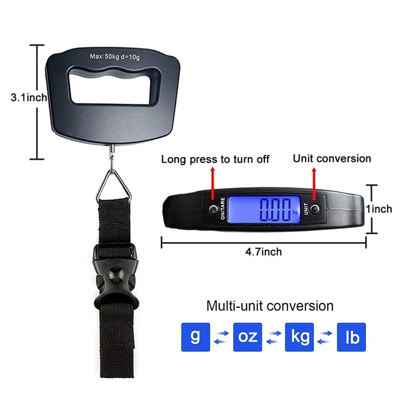 Hypercube Luggage Scale Portable Digital Weight Scale for Travel Suitcase