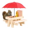 Zjyufy Squirrel Feeder, Squirrel Picnic Table, Squirrel Feeder Just For Squirrels, Bird Table With An Umbrella For Garden Yard Tree