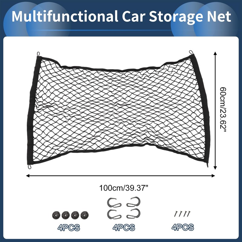 INFINAUTO Cargo Net 39.37 x 23.62 Inch Car Storage Net