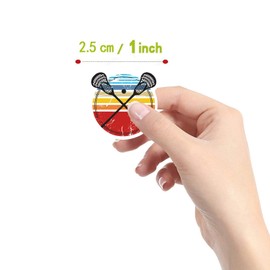 Lacrosse Stickers (500 Count), 10 Graphic Cartoon Decal Rolls Self Adhesive Seals for Birthday Party Decorations Water Bottle Laptop Scrapbook Cards Envelopes