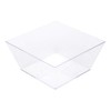 18 Ounce Plastic Square Bowls, 25 Medium Square Plastic Serving
