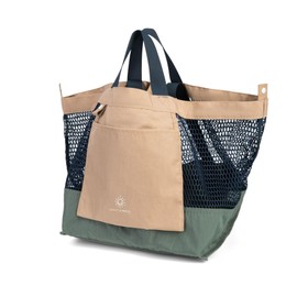 Lovey Summer The Carnival Bag Mesh Bag, Large Capacity, Pool Bag, Tote, Sandbox, Swimming, Beach, 2-Way, Women's, Beach Bag, Tote Bag, Shoulder Bag, Nylon, Reversible Tote Bag, navy