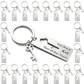 PHAETON 20PCS Employee Appreciation Keychain Gifts Set Coworker Gifts Keychain Thank You Gifts Thanks Giving Gift Staff Appreciation Gifts