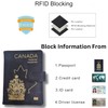 RedDeer Canada Passport Holder Wallet Premium PU Leather Travel Passport