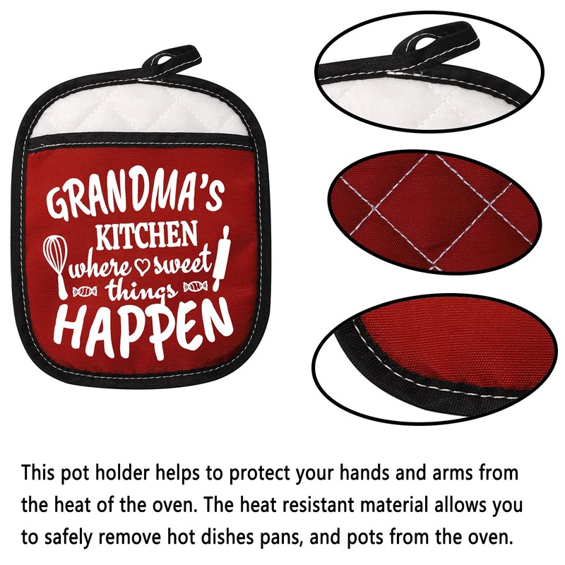 Grandma’s Kitchen Where Sweet Things Happen Pot Holder Grandma Pot
