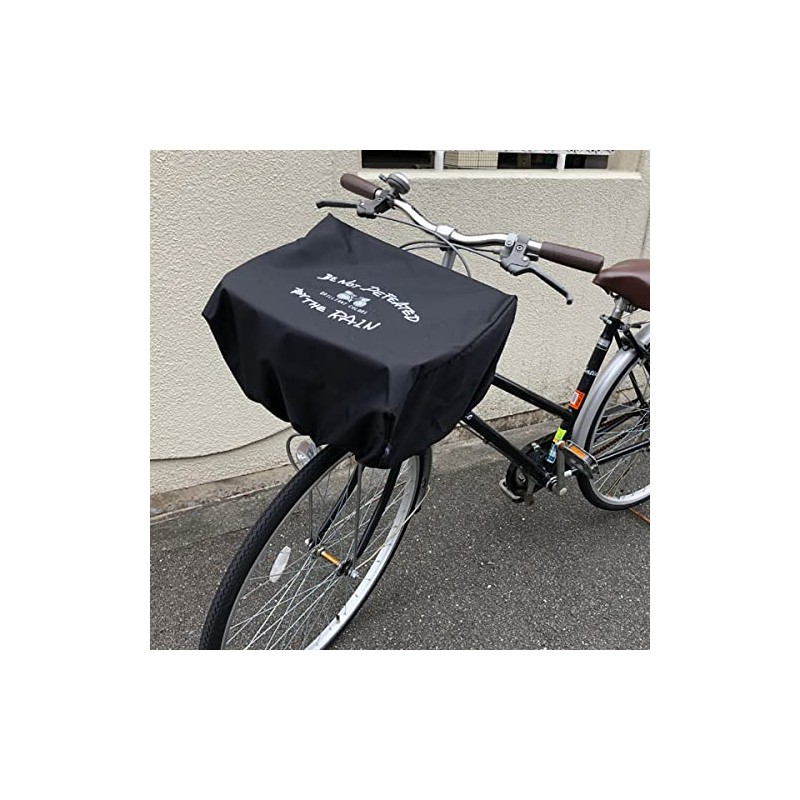 Cover Front Bicycle Basket Cover Rain Regular Size (Black)