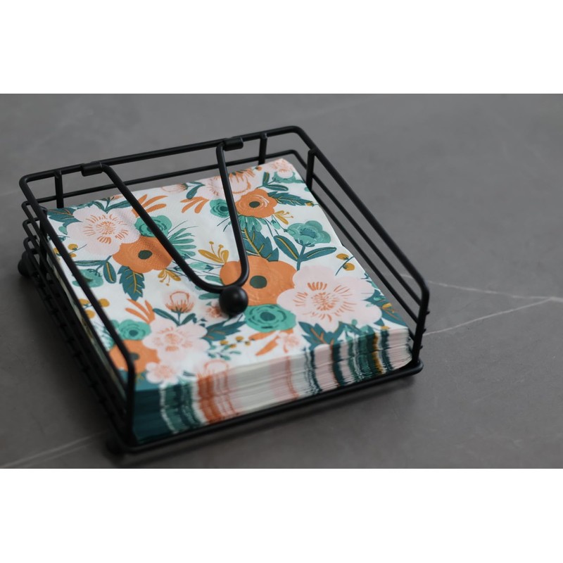Flat Square Napkin Holder with Lever Arm for Kitchen Restaurant