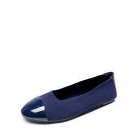 DREAM PAIRS Women's Sole-Flex Ballerina Walking Flats Shoes,Size 9.5,Navy Knit,Sole-Flex