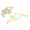 100pcs Shaped Paper Clips Pterosauria Yellow Dinosaur Shape Metal Portable