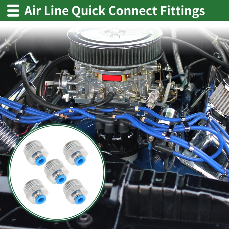 TUCKBOLD Push to Connect Air Fittings 1/4" Male Thread Air