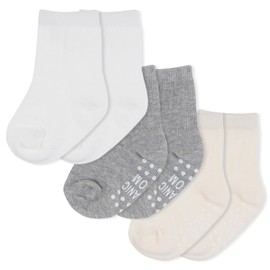 OrgaicBoom Certified Organic Cotton Baby Kid Ultra Soft Ribbed Socks Set 3Pack Made In Korea (Yellow, Foot Size(12cm/4.7"/1-2Y))