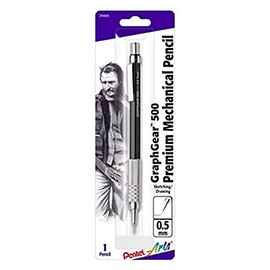 Pentel Arts GraphGear 500 - Lápiz de dibujo premium, Negro, 0.5Mm