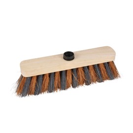Homéa, Testa di scopa in legno zebre in fibra di cocco+PVC 29 cm per uso esterno