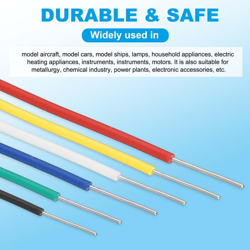 PATIKIL 22AW G Solid Electrical Wire 15M Tinned Copper Wire