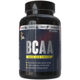 Mr Run's BCAA - 120 Capsules, 3000mg Amino Acids per Serving - Advanced Essential Amino Acid Supplement with L-Alanine to Boost Performance & Post Workout Recovery, Build Lean Muscle - 30 Servings
