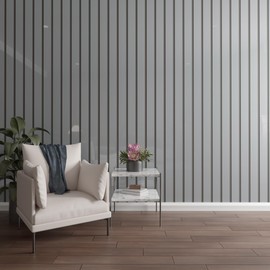 EKENA MILLWORK SWA55X94X0125GR Adjustable Acrylic Panel Kit Slat Walls, 94-in. H, Grey