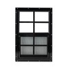 Shed Window 14x21 Black Flush - Vertical Slider with Tempered