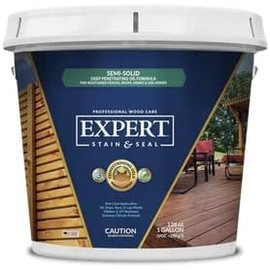 Expert Stain & Seal Semi-Solid Fence, Deck & Wood Stain & Sealer (1 Gallon, Auburn)