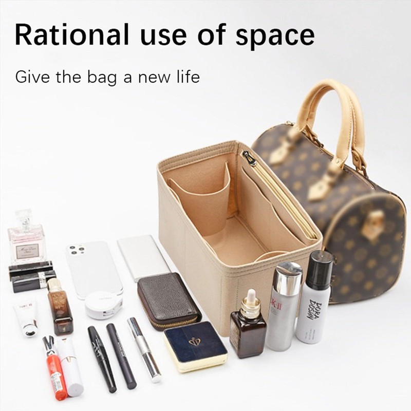 Purse Organizer Insert Fit LV Speedy 20 Tote Felt Organizer