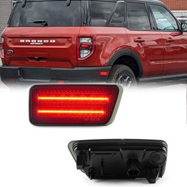For 2021-2024 Ford Bronco Sport Rear Bumper LED Side Marker Lights,Smoked Red Turn Signal Lights,FO2860113, M1PZ 15A101 A, M1PZ15A101A, FO853705, FO2861113