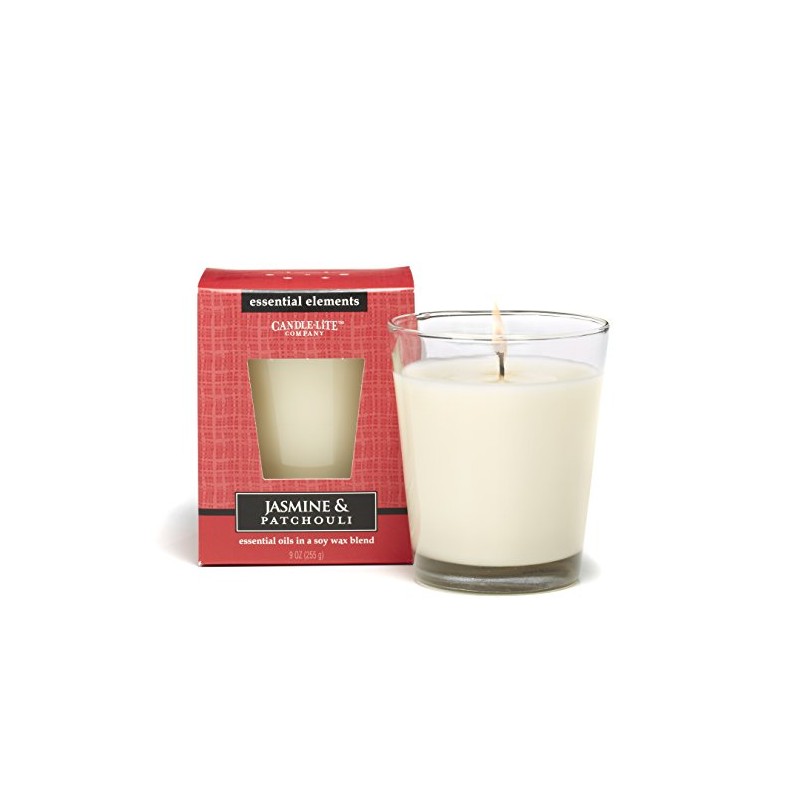 CANDLE-LITE Essential Elements 9-Ounce Boxed Jar Candle with Soy Wax,