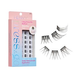 i-ENVY Press&Go Self-Adhesive Eyelashes, No Glue Needed False Eyelash Clusters, Easy Application 1 Step Press-On Lashes, No Damage or Residue (Clean Day Fresh)
