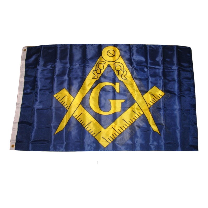 3x5 Mason Masonic Emblem Flag Double Sided Nylon Flag 3'x5'