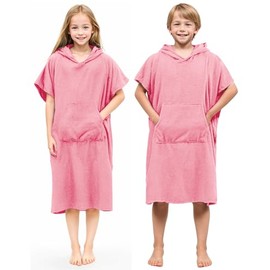 Abahub Surf Poncho Women & Men Towel Poncho Adult with Hood, Thick Quick Dry Changing Poncho Towel, Microfiber Wearable Cover Up for Surfing Beach Swim - Absorbent Changing Towel S (Blue Flower)