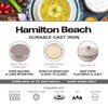 Hamilton Beach Enameled Cast Iron Dutch Oven 5.5-Quart Gray, Cream
