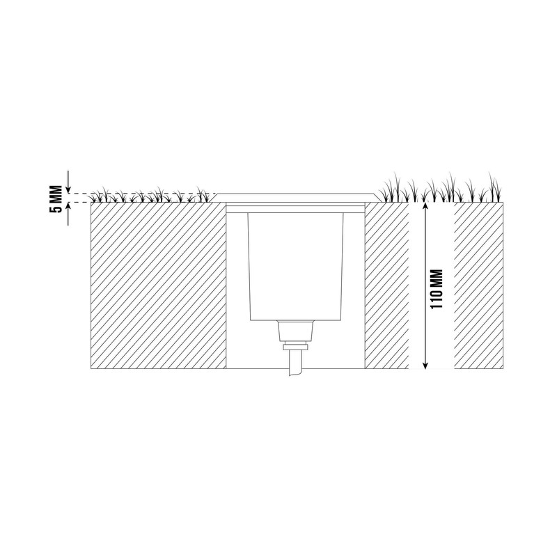 ENERGMiX LED floor spotlight, recessed floor light, stainless steel with