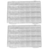 Ipetboom 2Pcs Transparent Nail Art Organizer Boxes with Compartments Storage