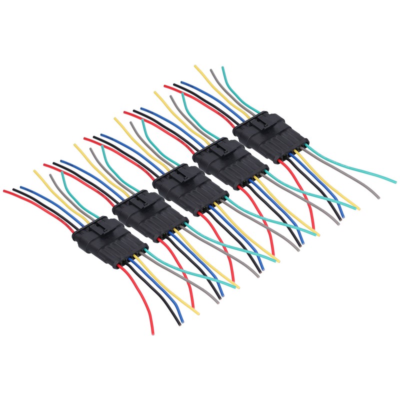 5Pcs Way Car Electrical Connector Waterproof Antiflaming Resilient Antioxidant Automotive